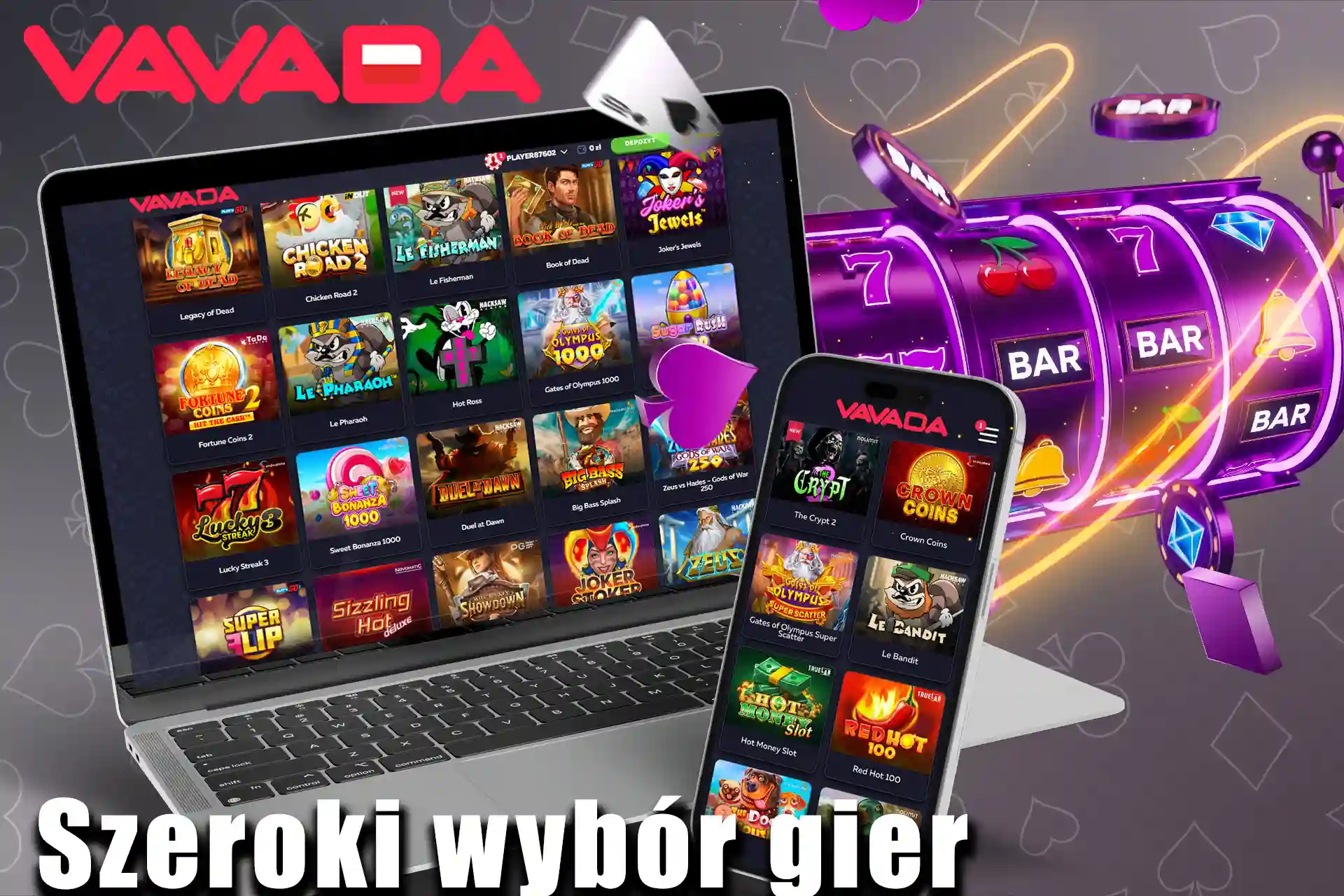 Szeroki wybór slotów i gier kasyna online Vavada – ponad 4500 tytułów